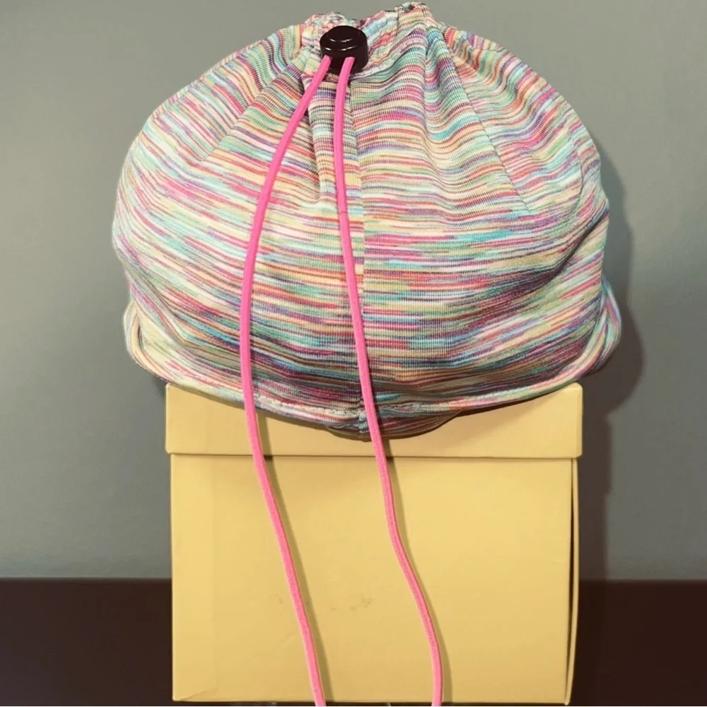 Ünder Pink Multicolor Stretch Knit Ponytail Sun Visor OS